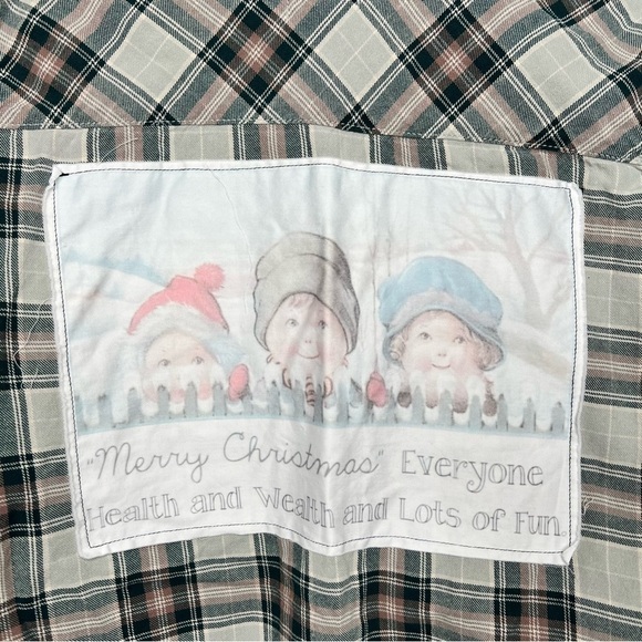 Wild Blue Sadie Robertson Green Plaid Back Patch Upcycled Christmas Shacket XL - Picture 12 of 14